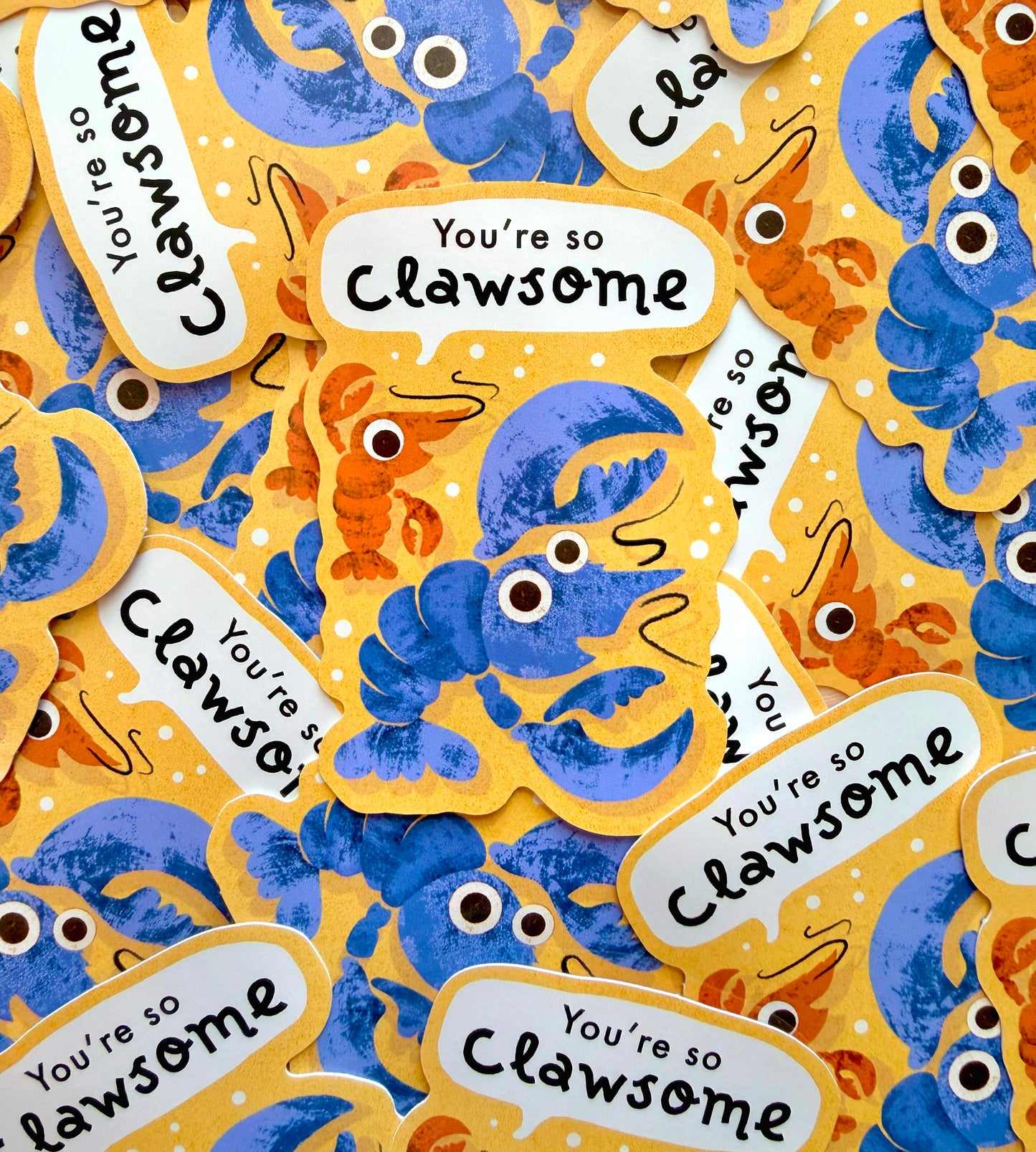 You’re Clawsome Vinyl Sticker | 8cm Decorative Lobster Decal
