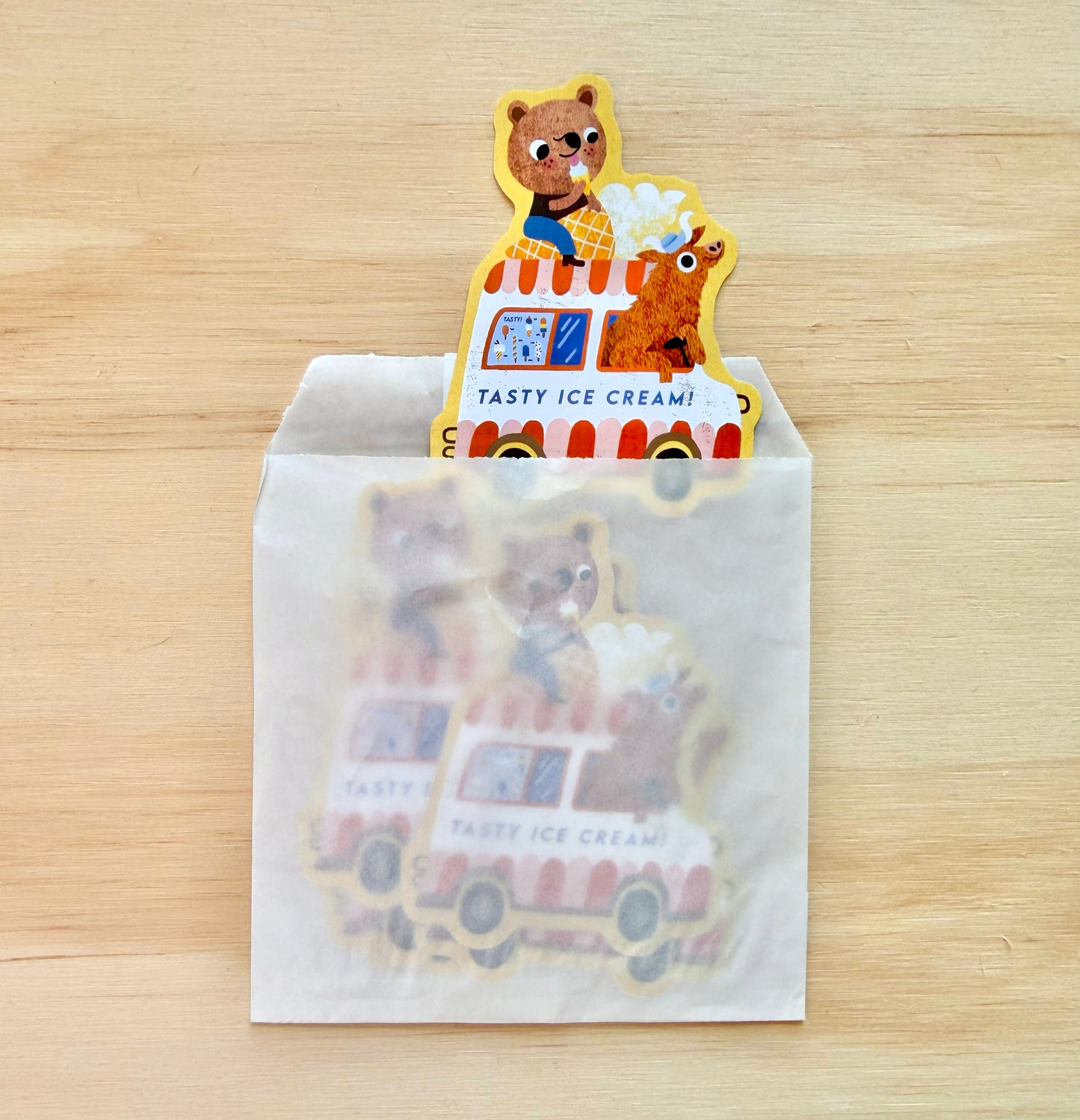 Ice Cream Van Vinyl Sticker | Decorative 8cm Decal