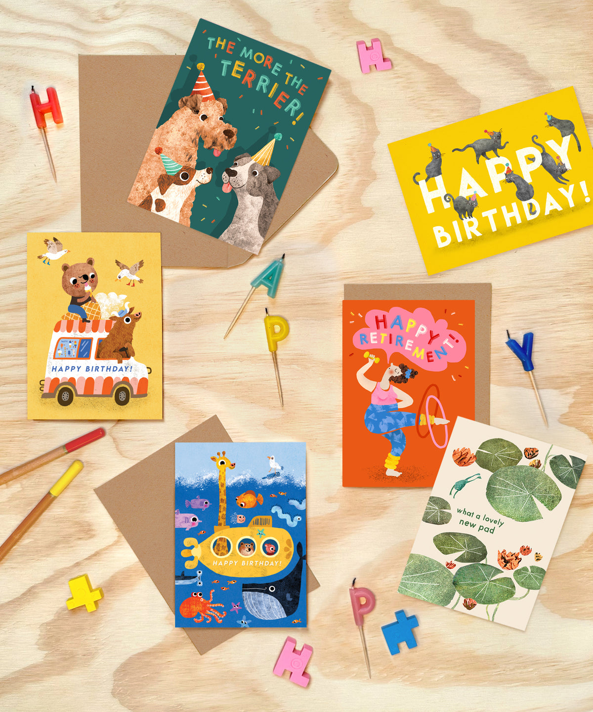 Bundle of 4 Greeting Cards - Mix & Match