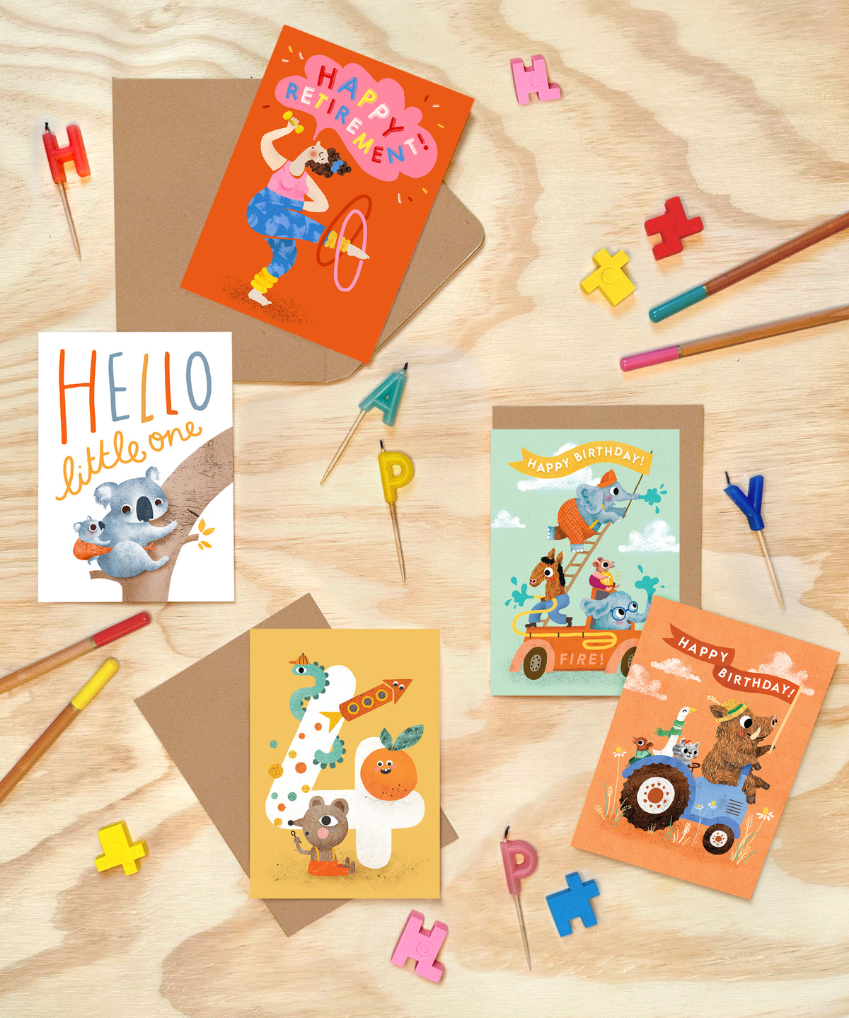 Bundle of 4 Greeting Cards - Mix & Match