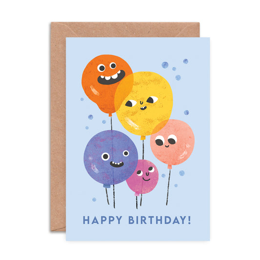 Balloon Faces Birthday Card image 0
