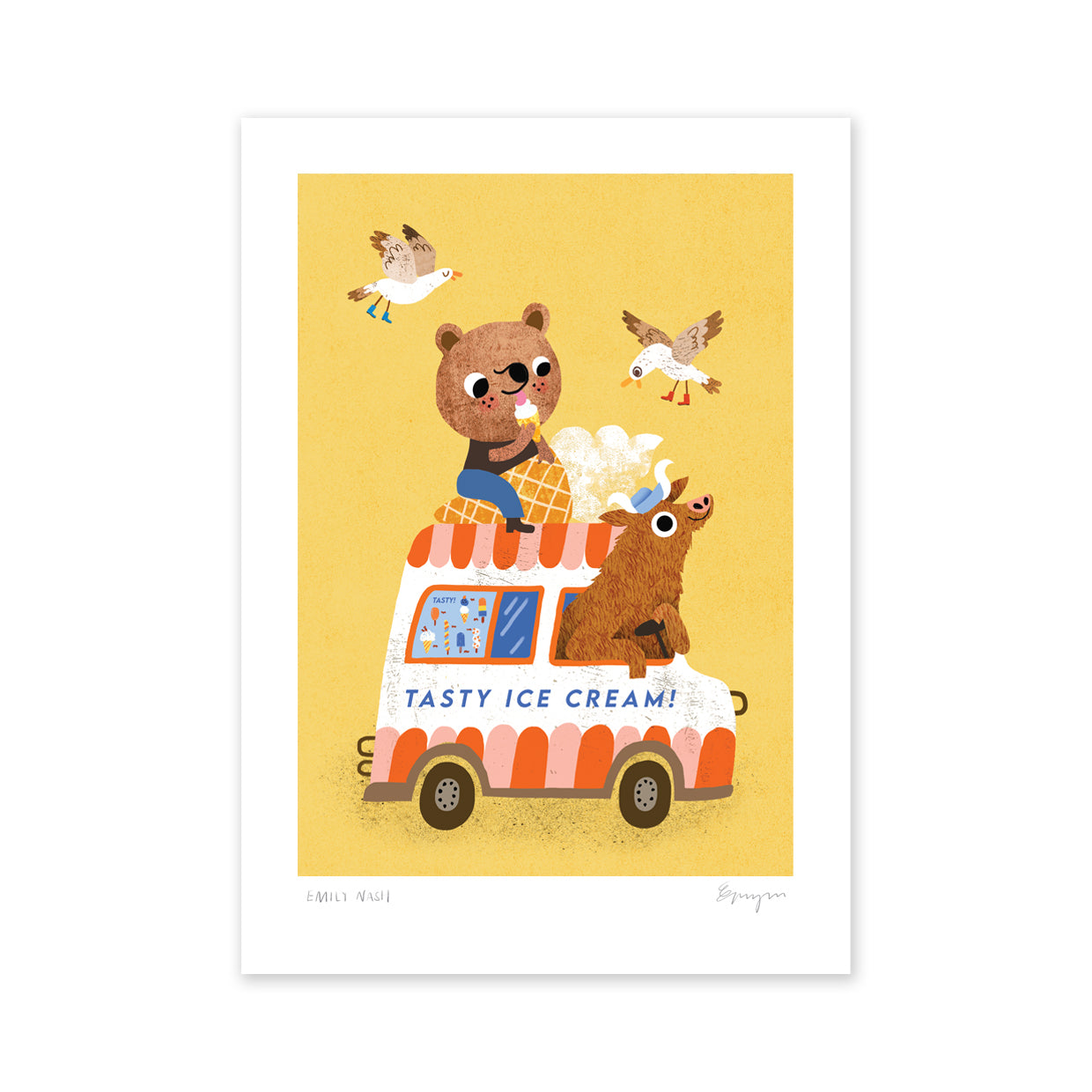 Ice Cream Van A4 Art Print image 2