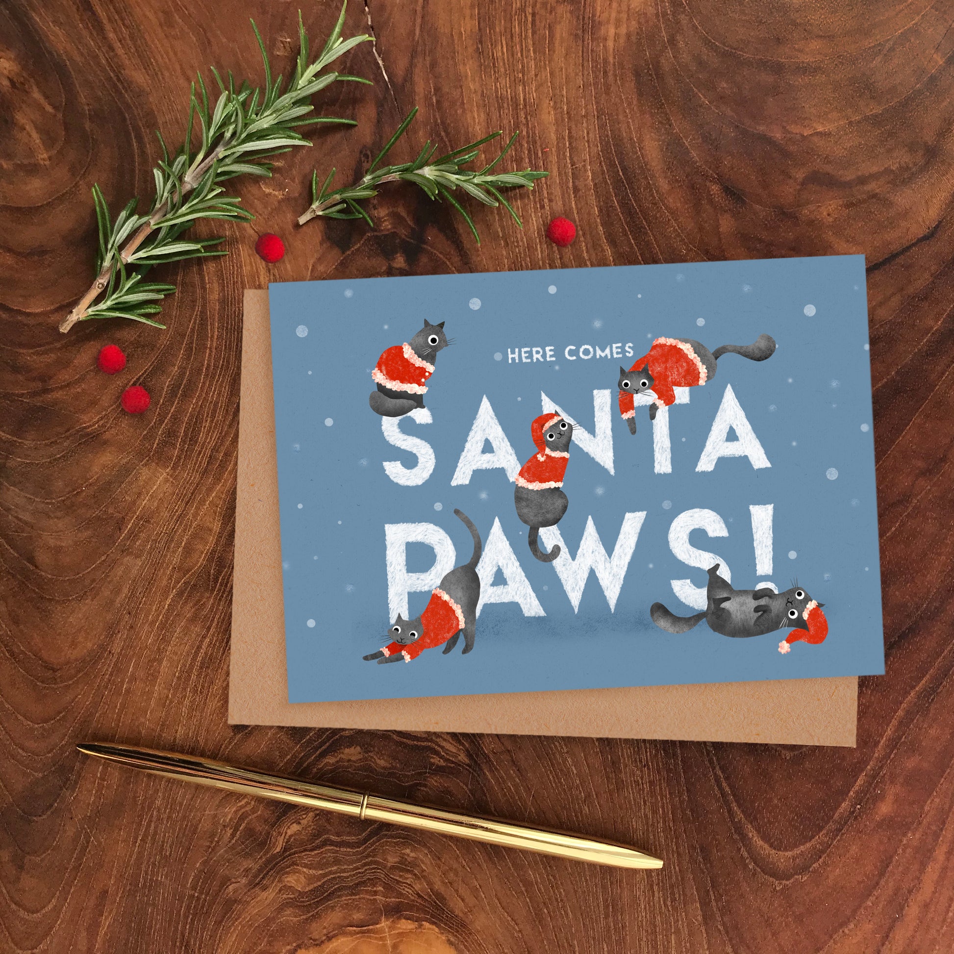 Santa Paws Greetings Card image 1