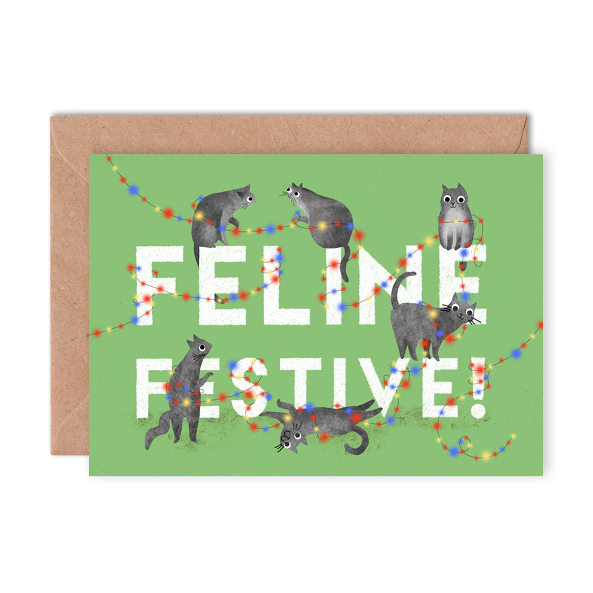 Christmas Cats Multipack of 8 Greetings Cards image 4