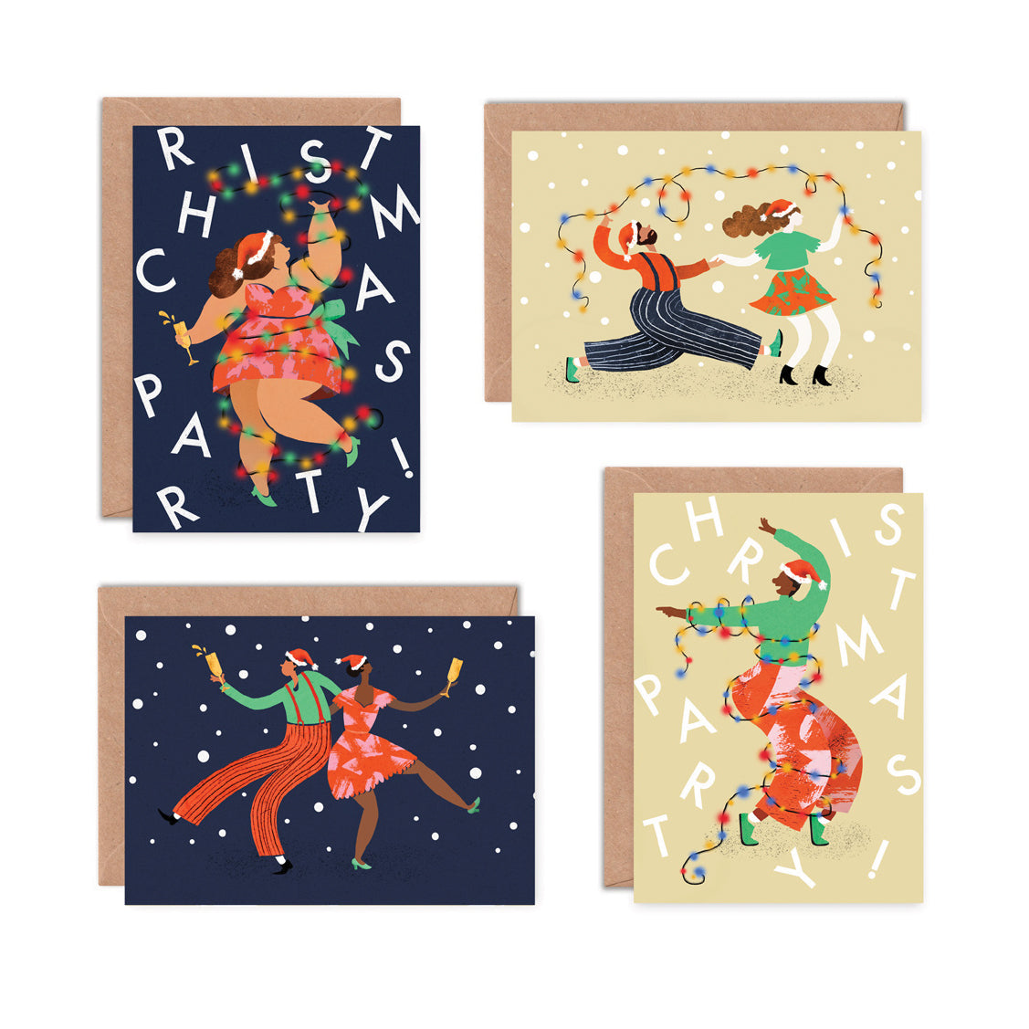 Christmas Party Greeting Cards- Multipack of 8 image 2
