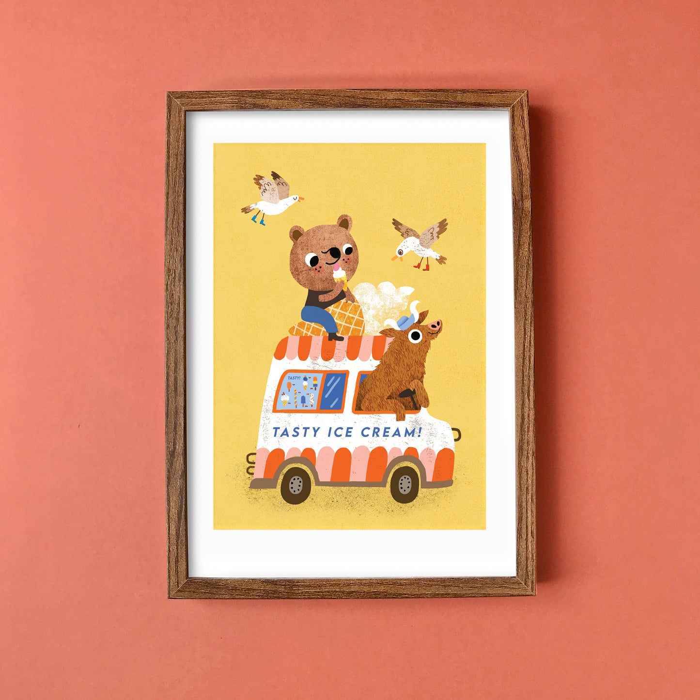 Ice Cream Van A4 Art Print image 0