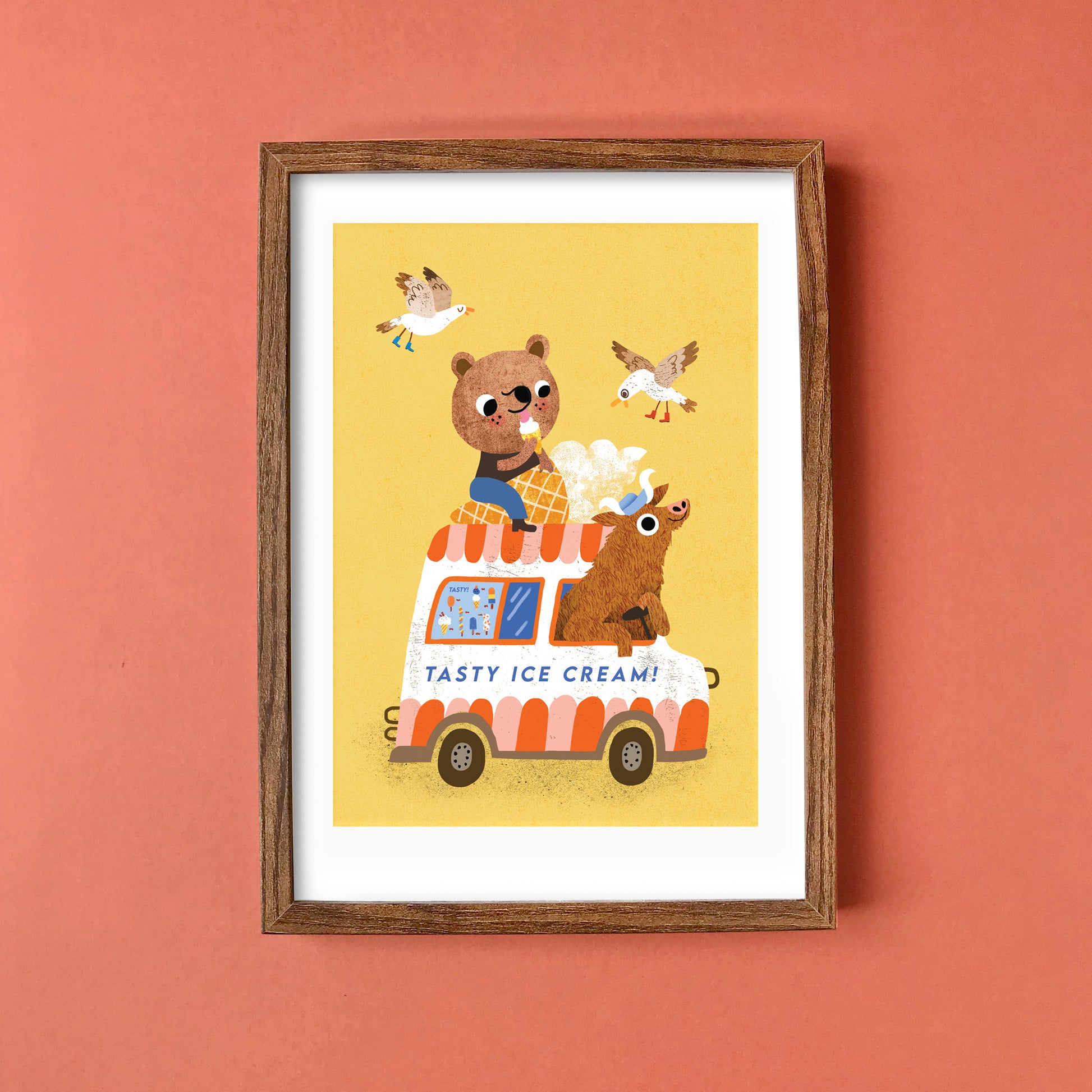 Ice Cream Van A4 Art Print image 0