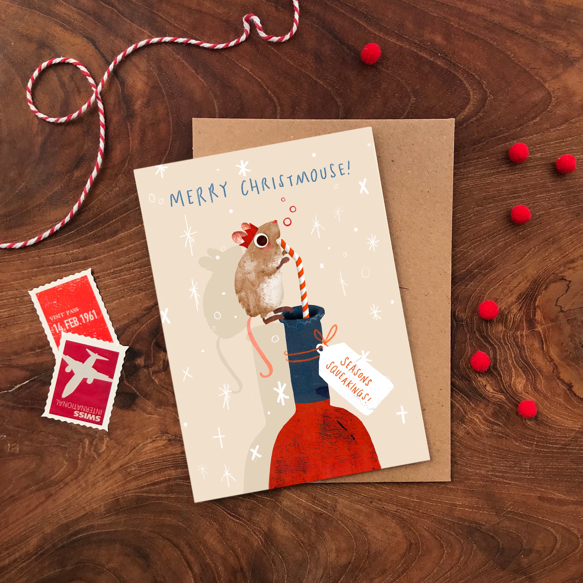 Whino Mouse Christmas Card image 1