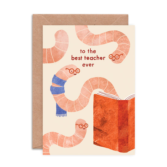 Book Worms Teacher Greeting Card image 0