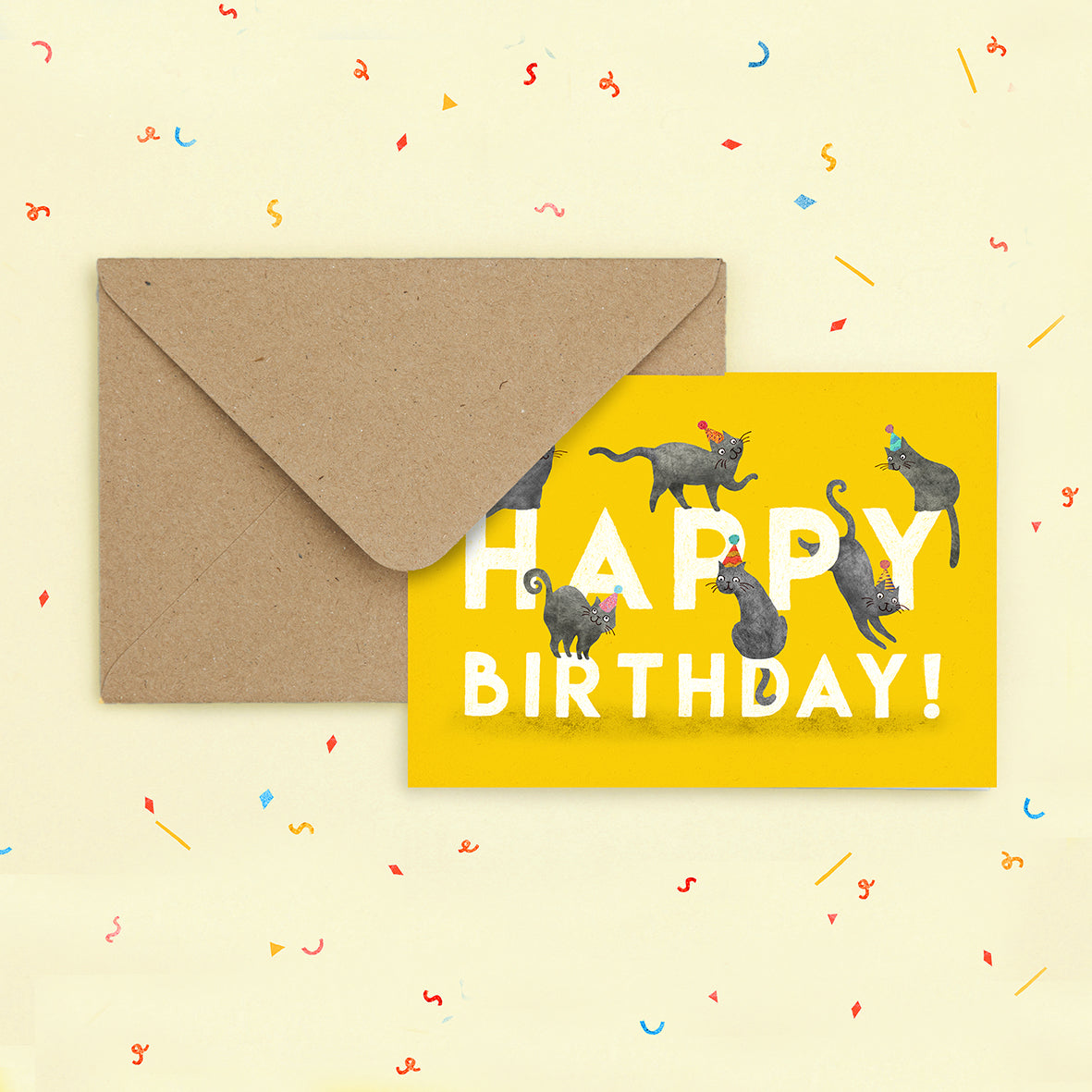 Happy Birthday Cats Greetings Card image 1