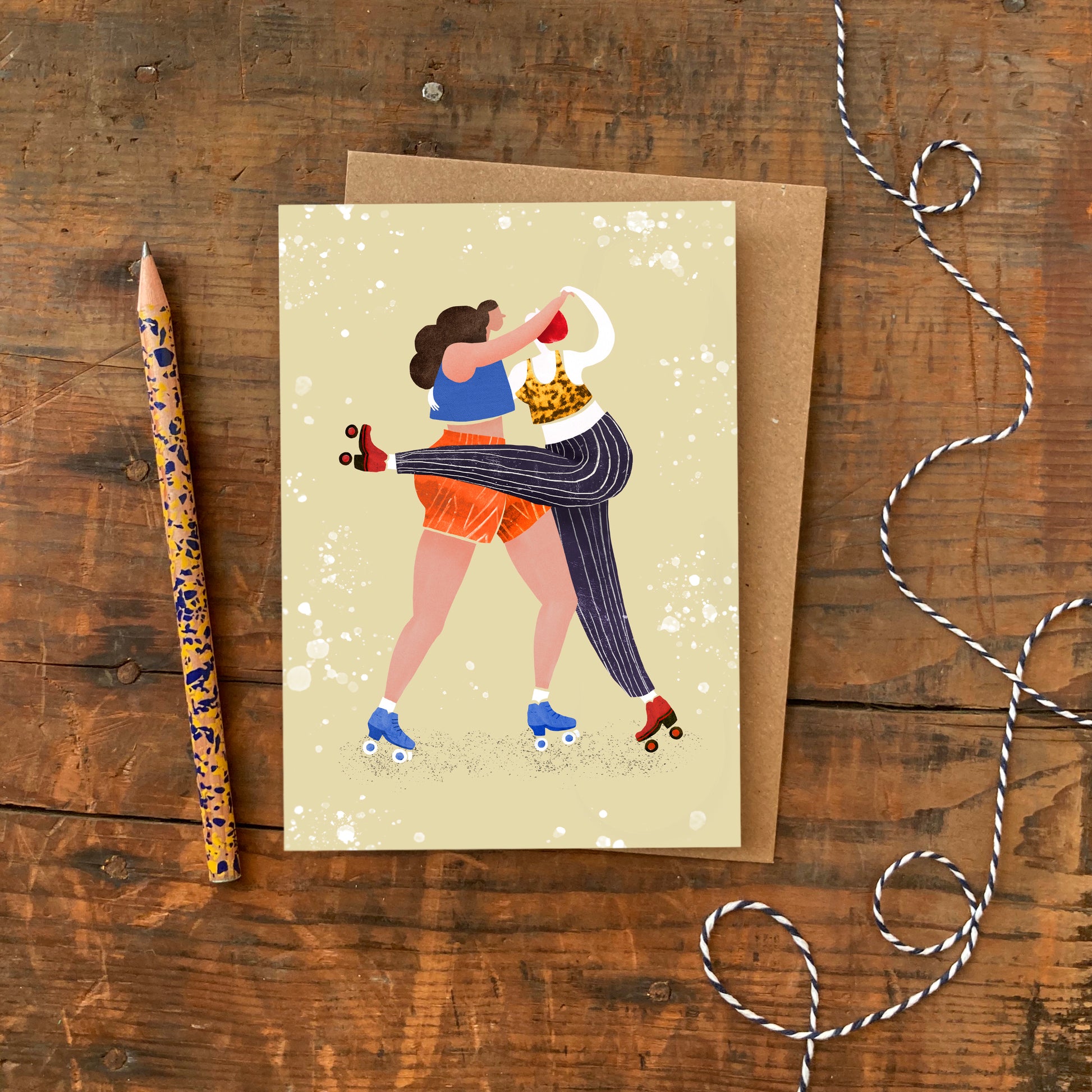Roller Shapes Greeting Card image 1