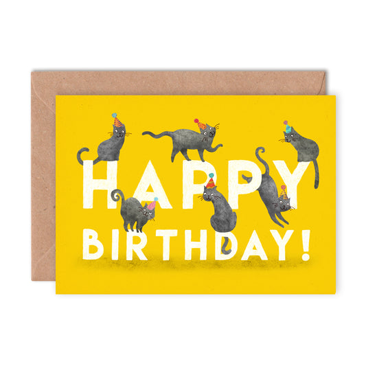 Happy Birthday Cats Greetings Card image 0