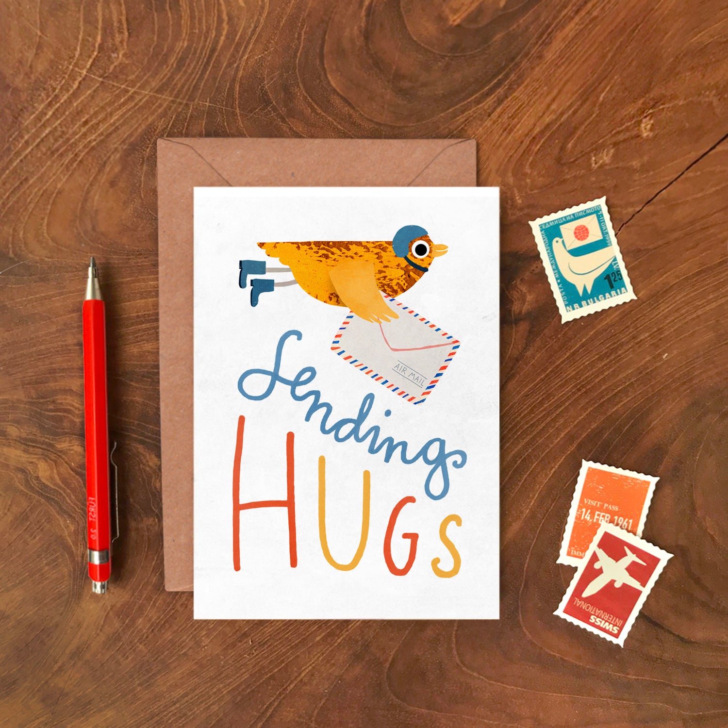 Sending Hugs Greeting Card image 1