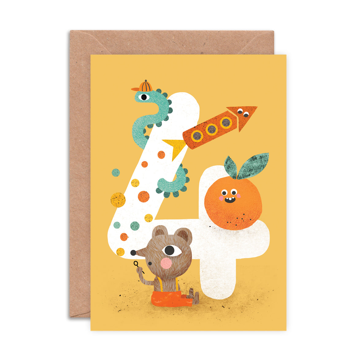 Crazy Critters Age Four Greeting Card image 0