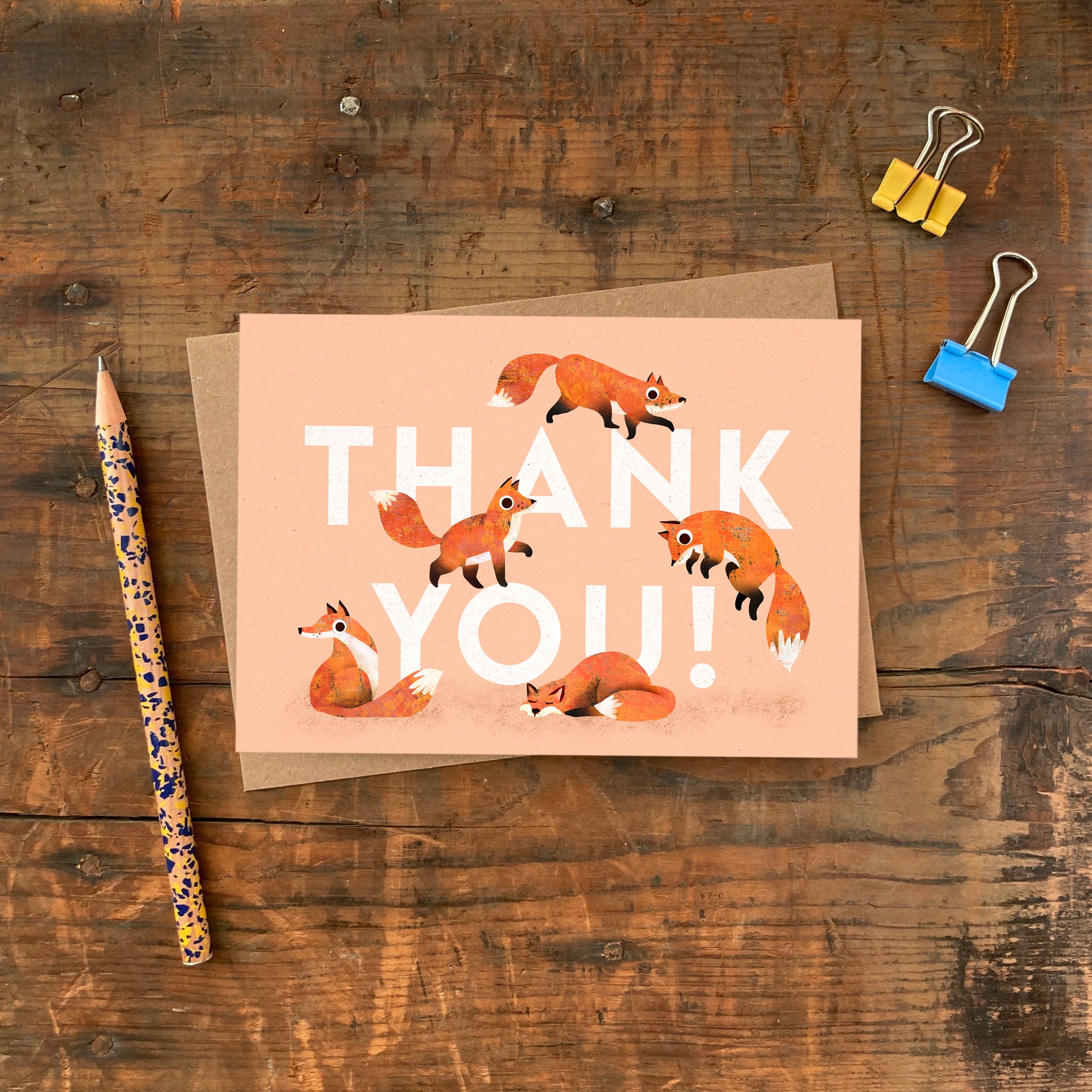 Thank You Foxes Greeting Card image 1
