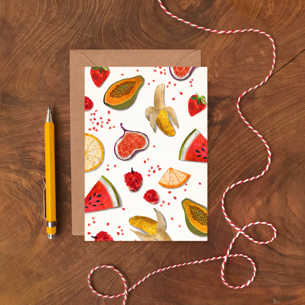 Fruit Pattern Greetings Card image 1