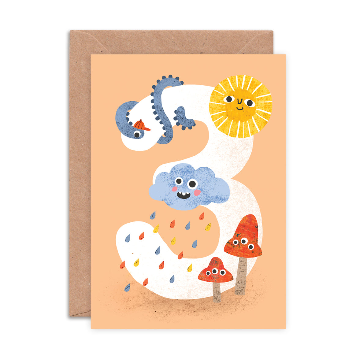 Crazy Critters Age Three Greeting Card image 0