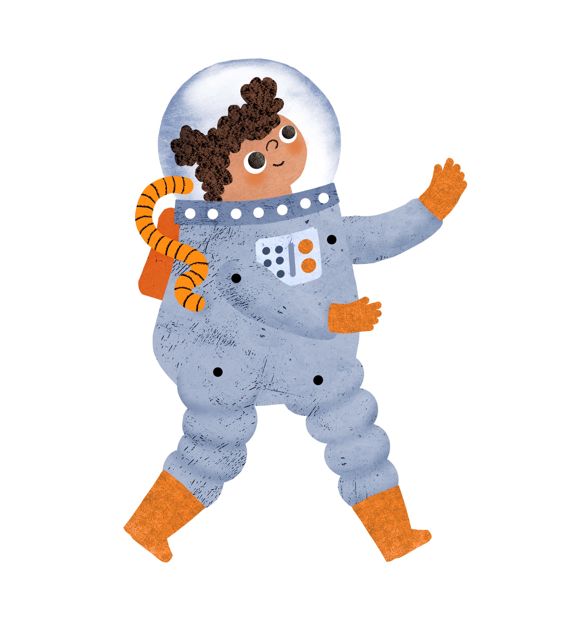 Astronaut Split Pin Puppet A5 Greeting Card image 1