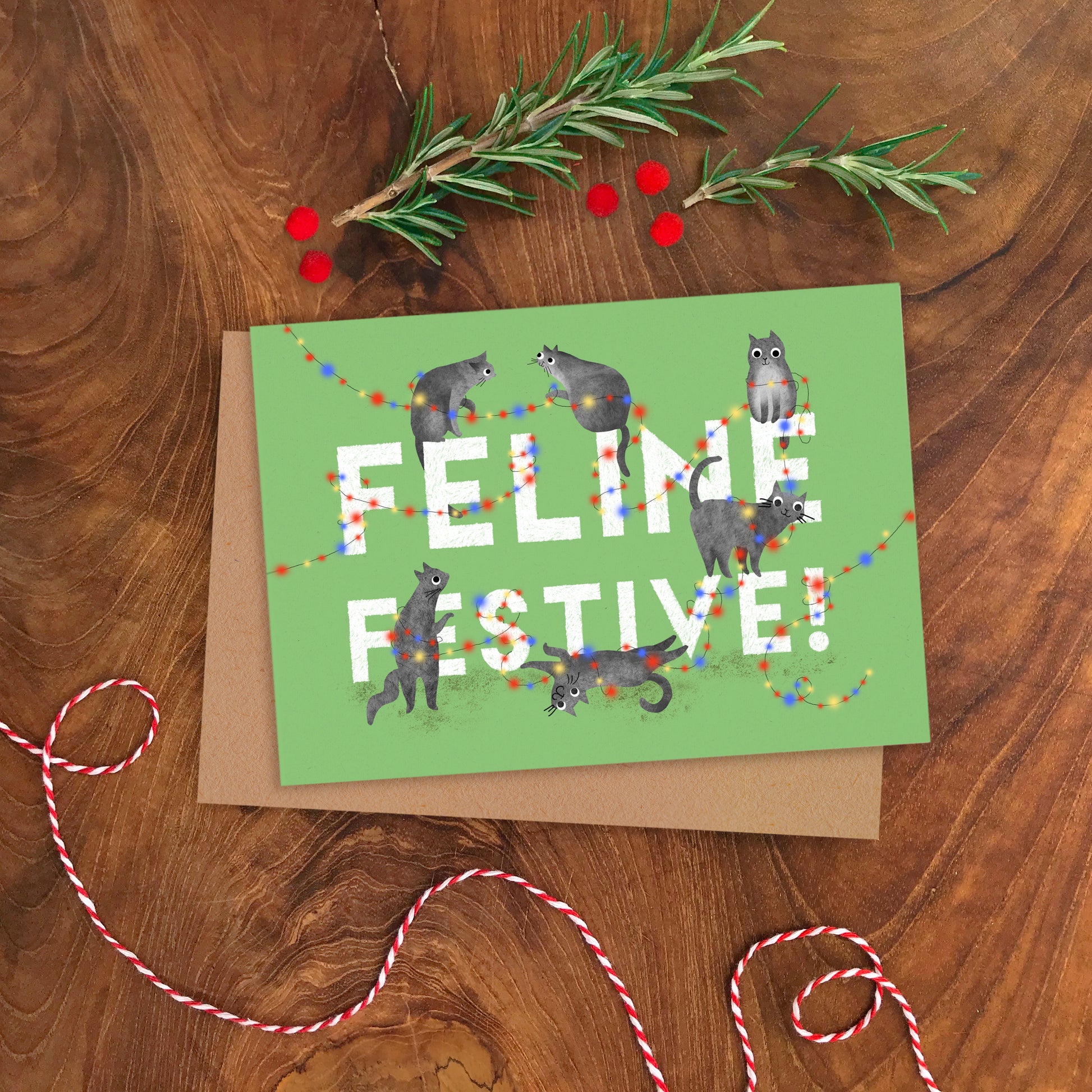 Feline Festive Christmas Card image 1