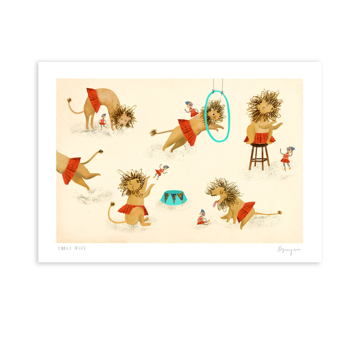 'Lion Taming' A4 Art Print image 3