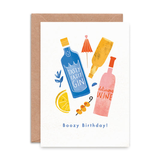 'Boozy Birthday' Greeting Card image 0