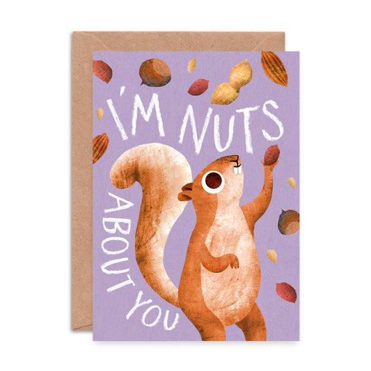 Nuts About You Squirrel Greeting Card image 0