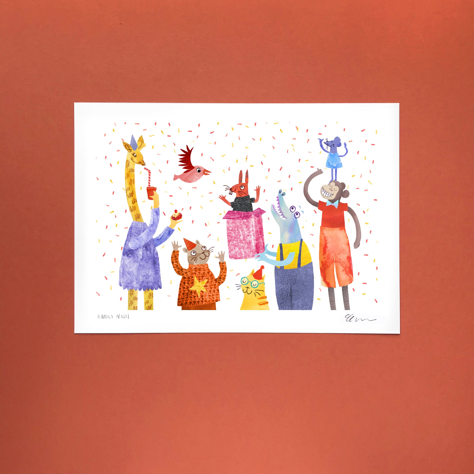 'Party Animals' A4 Art Print image 1