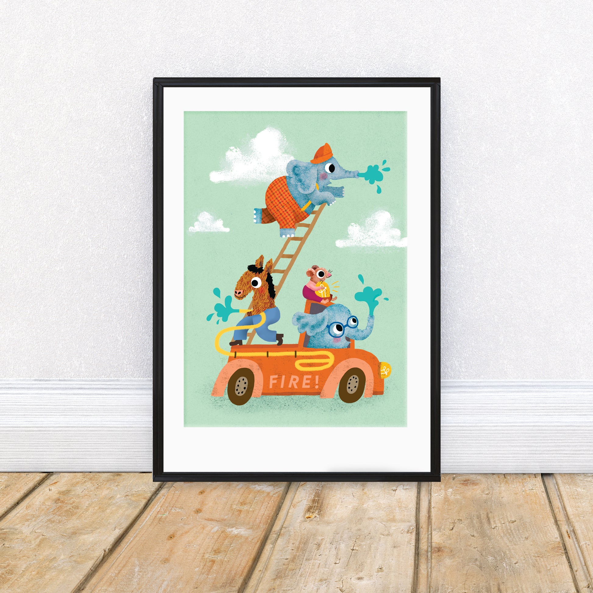 Fire Engine A4 Art Print image 1