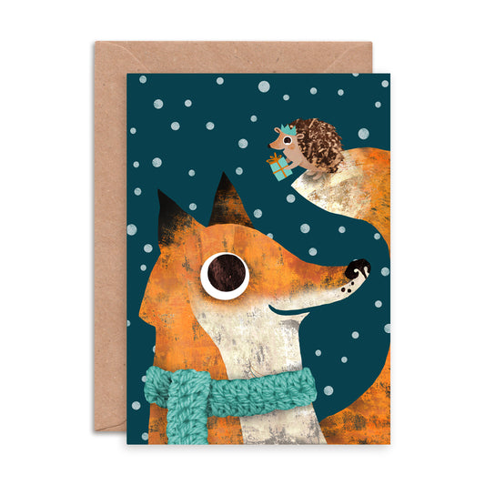 Fox & Hedgehog Greetings Card image 0