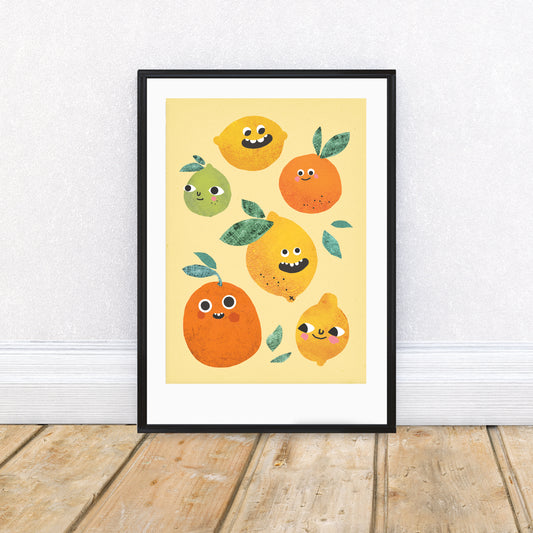 Lemon Faces Art Print image 0