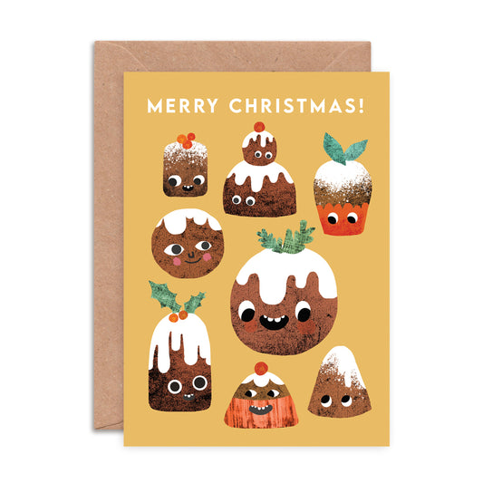 Figgy Pudding Faces Greeting Cards image 0