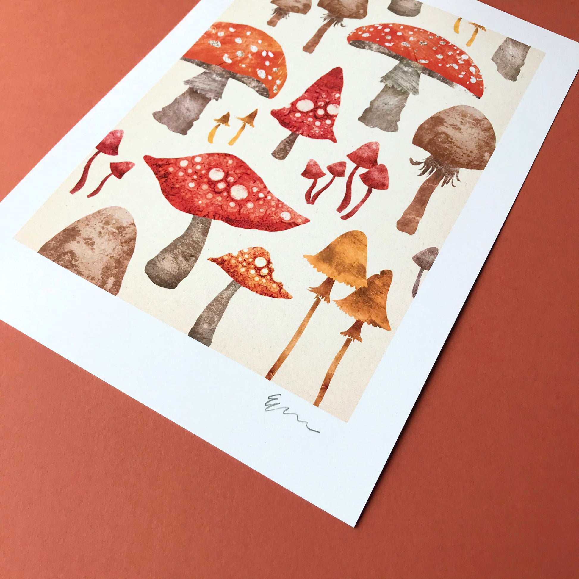 Toadstool Recycled A4 Art Print image 2