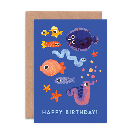 Fish Faces Birthday Card image 0