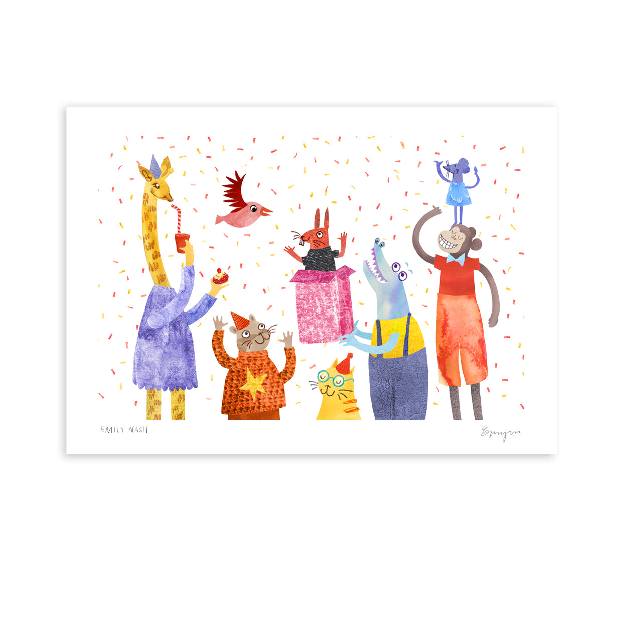 'Party Animals' A4 Art Print image 3