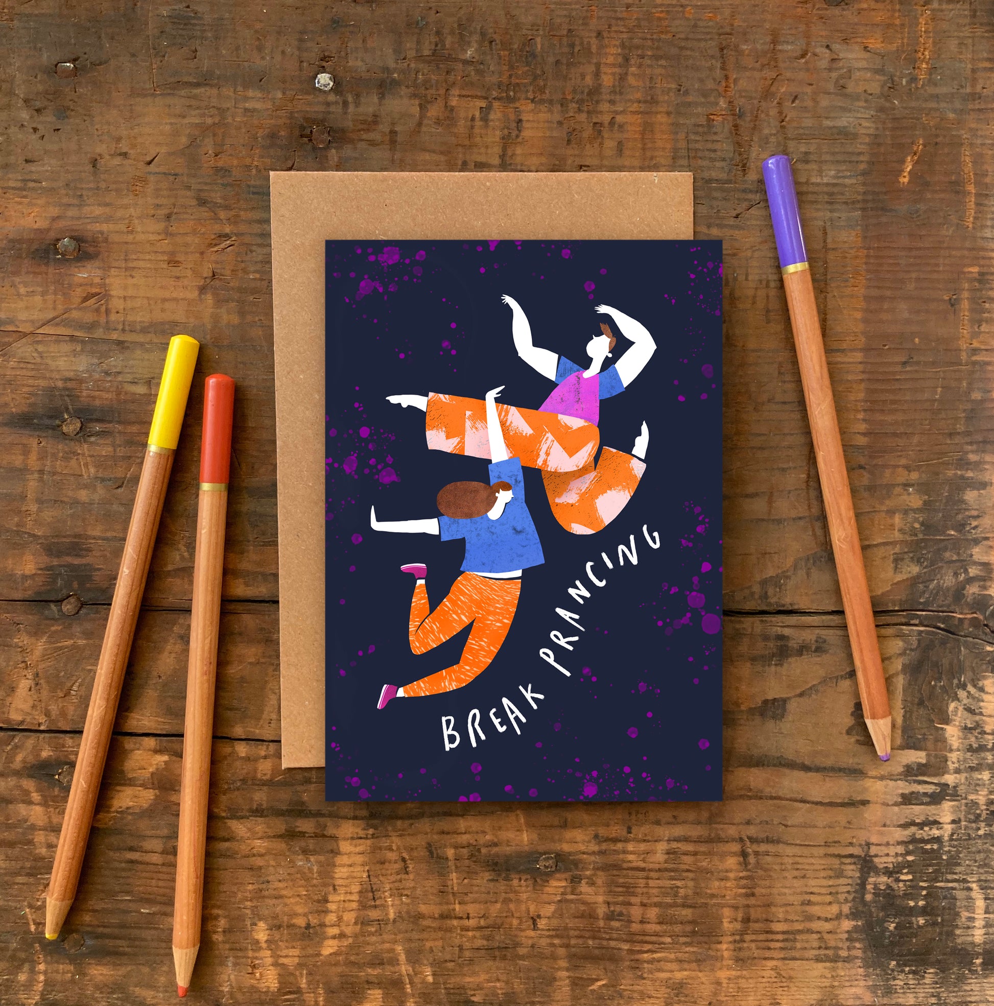 Break Prancing Greeting Card image 1