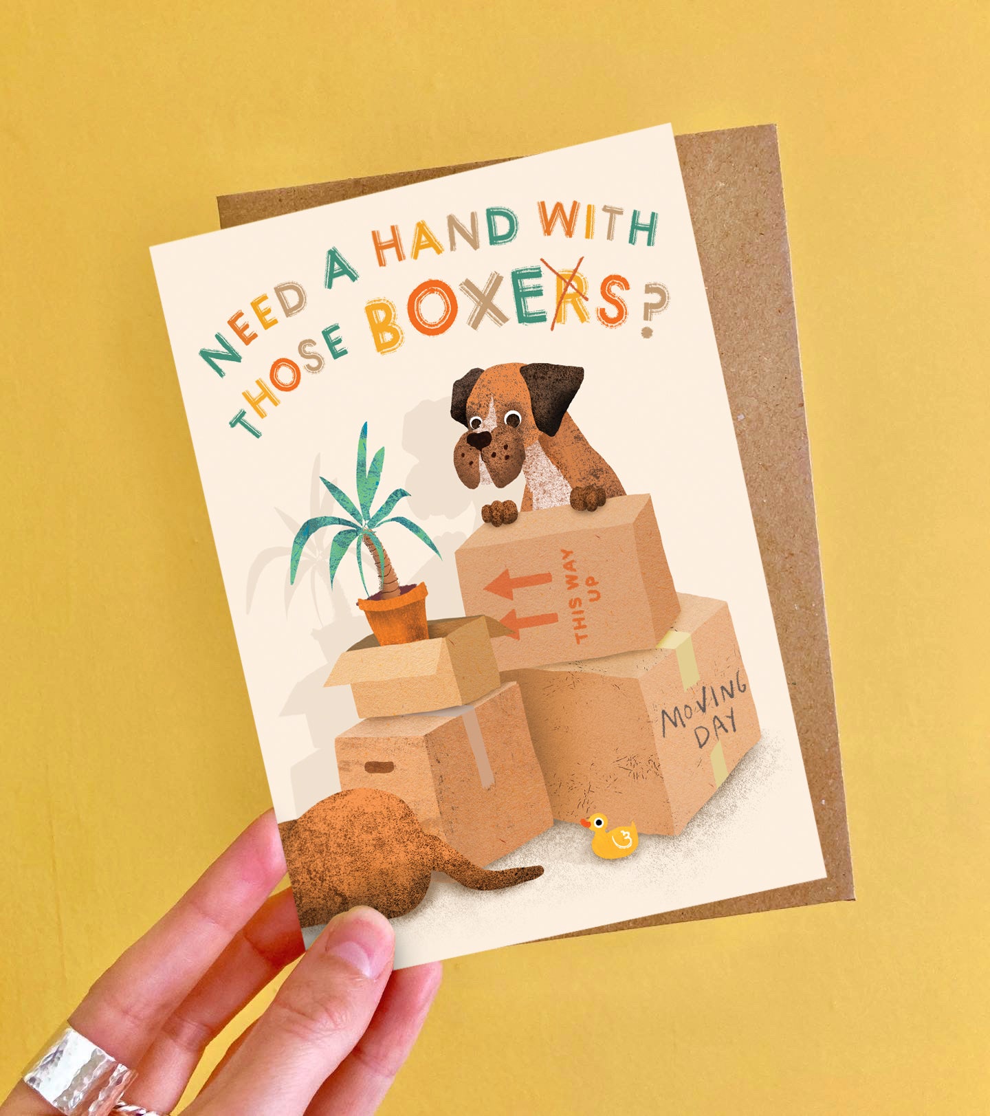 Those Boxers Moving Greeting Card image 1