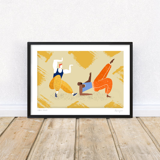 'Pulling Shapes' A4 Art Print image 0