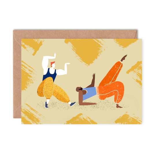 Pulling Shapes Greeting Card image 0