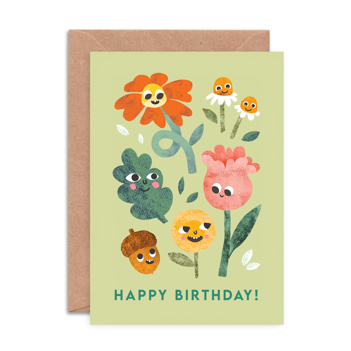 Flower Faces Birthday Card image 0