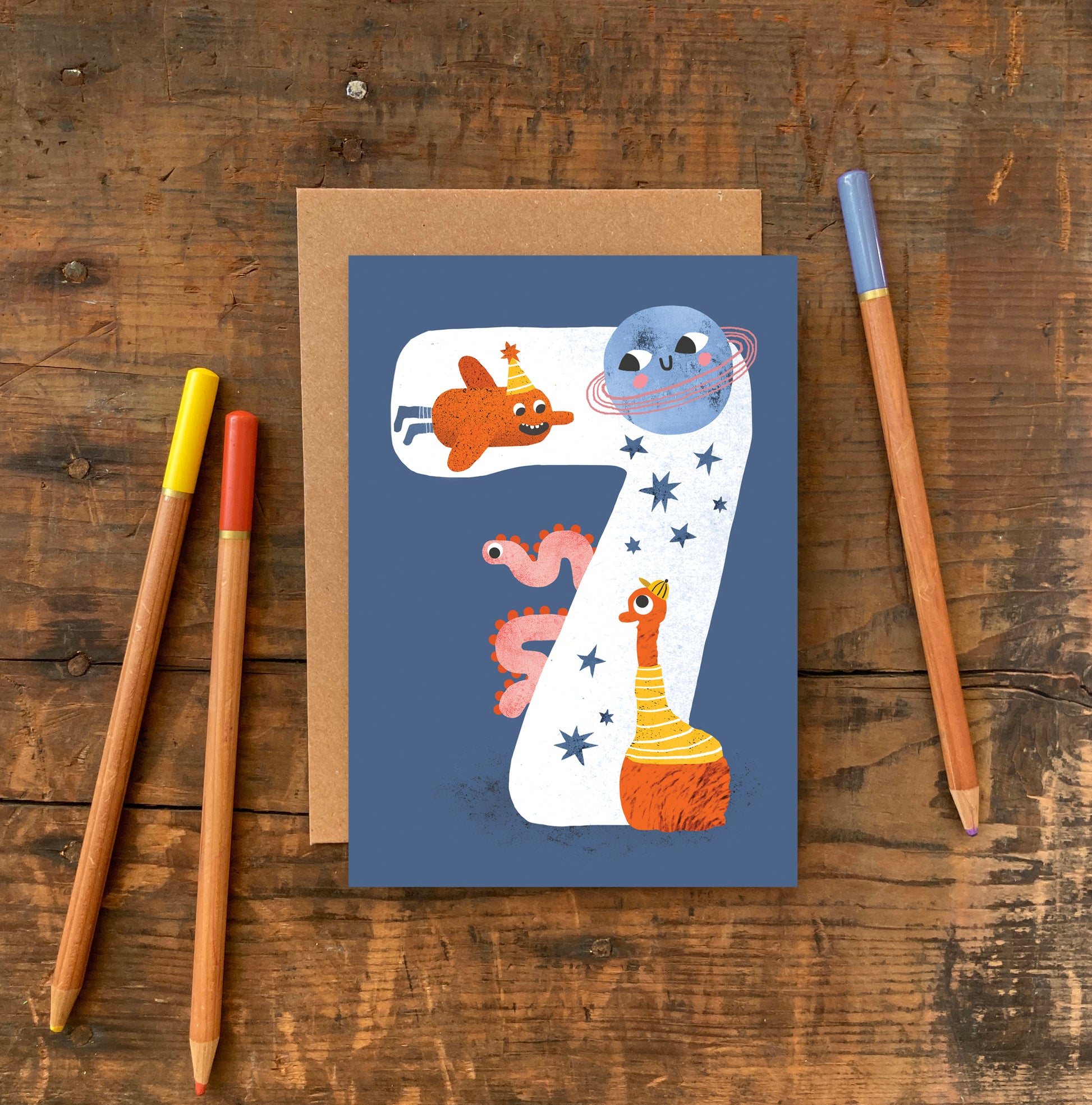 Crazy Critters Age Seven Greeting Card image 2