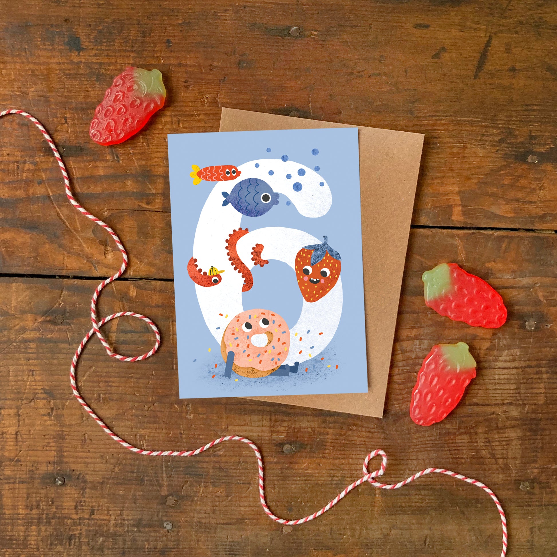 Crazy Critters Age Six Greeting Card image 1