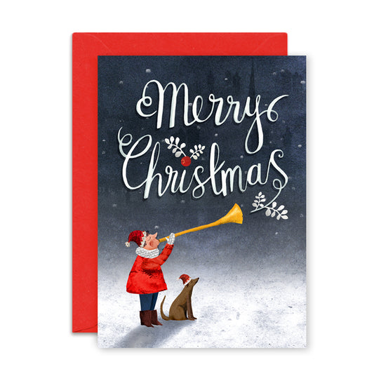 Trumpet Player Greetings Card image 0