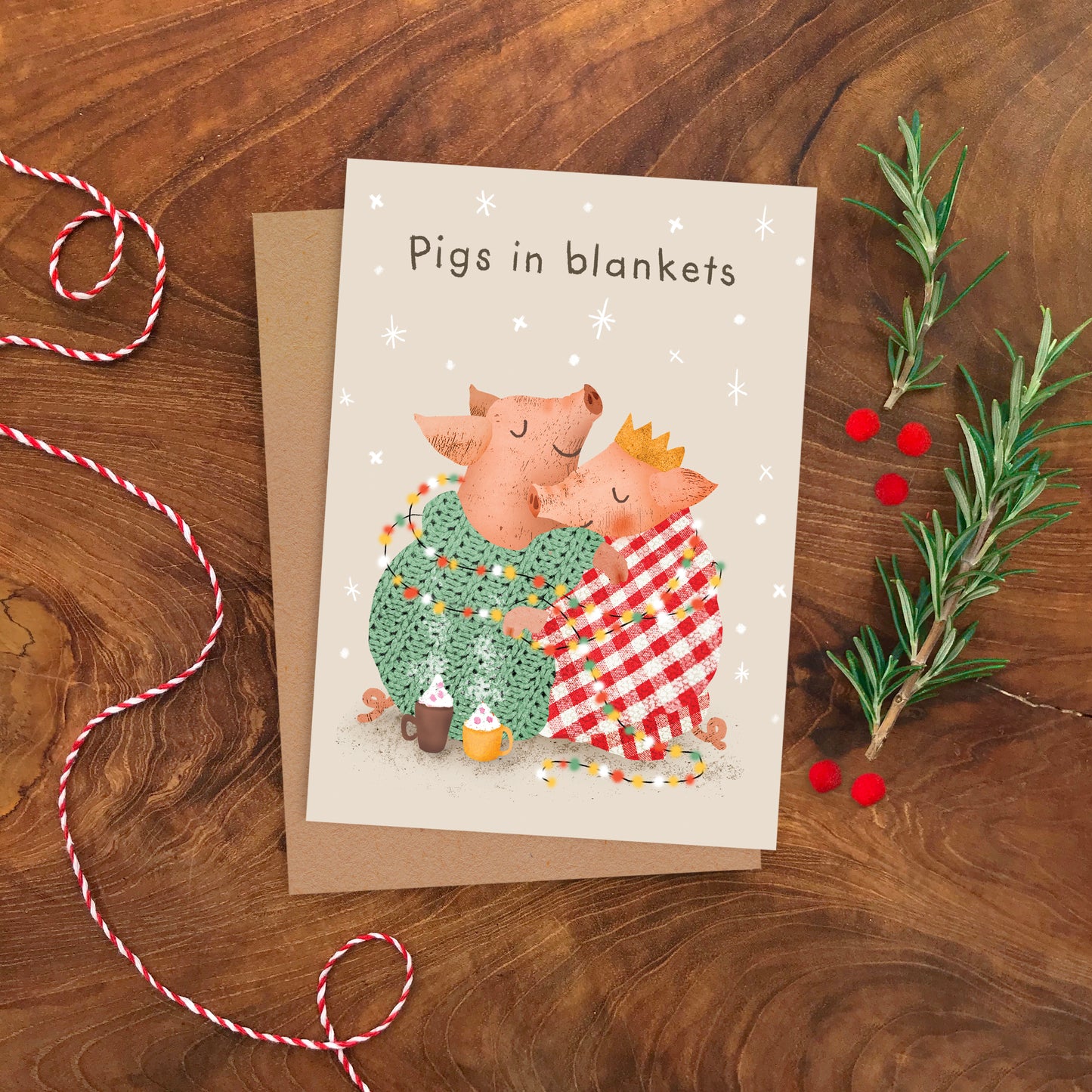 Pigs in Blankets Greeting Card image 1