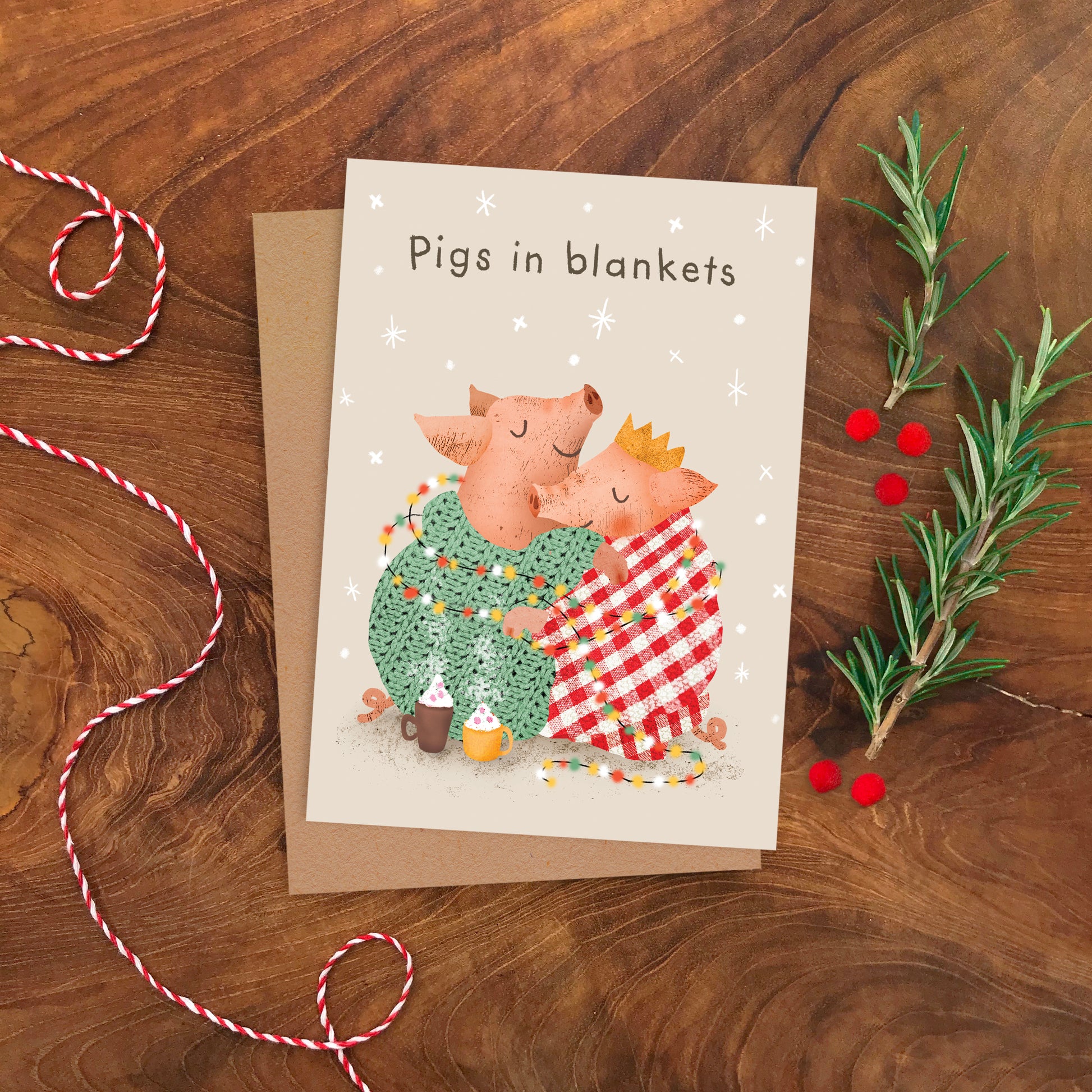 Pigs in Blankets Greeting Card image 1