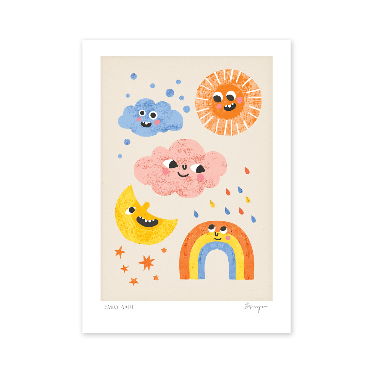 Weather Faces Art Print image 1