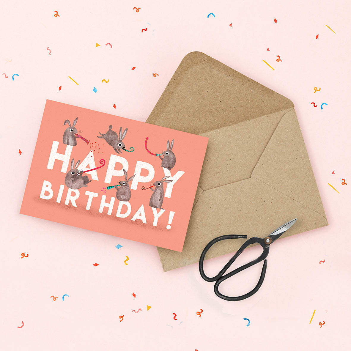 Birthday Rabbits Greetings Card image 1