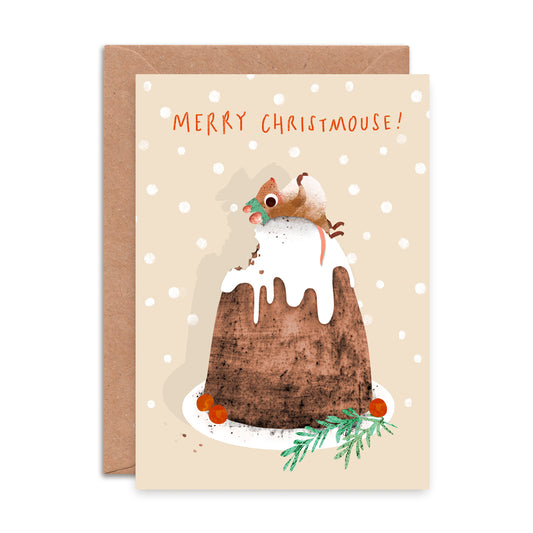 Christmas Pud Mouse Christmas Card image 0