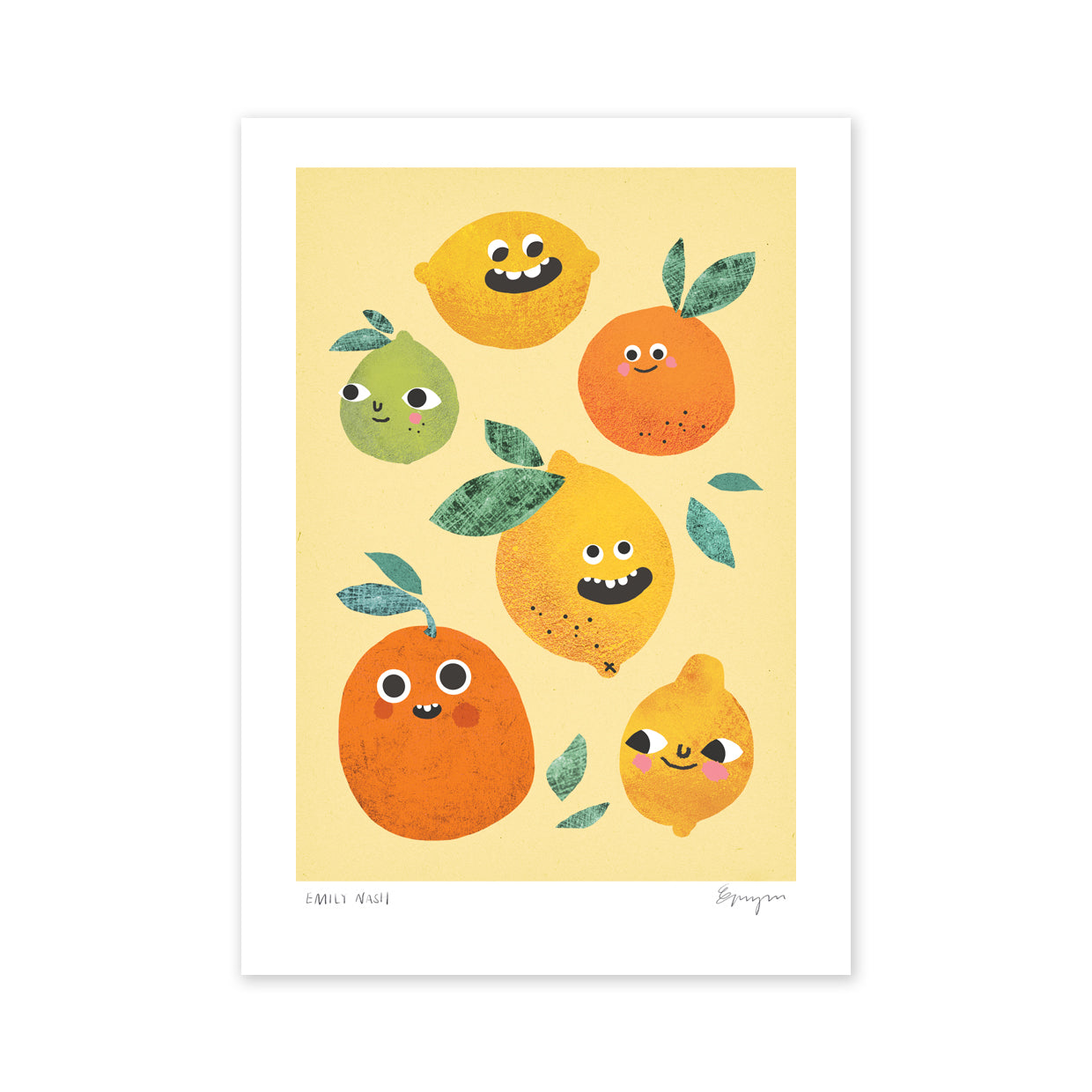Lemon Faces Art Print image 1
