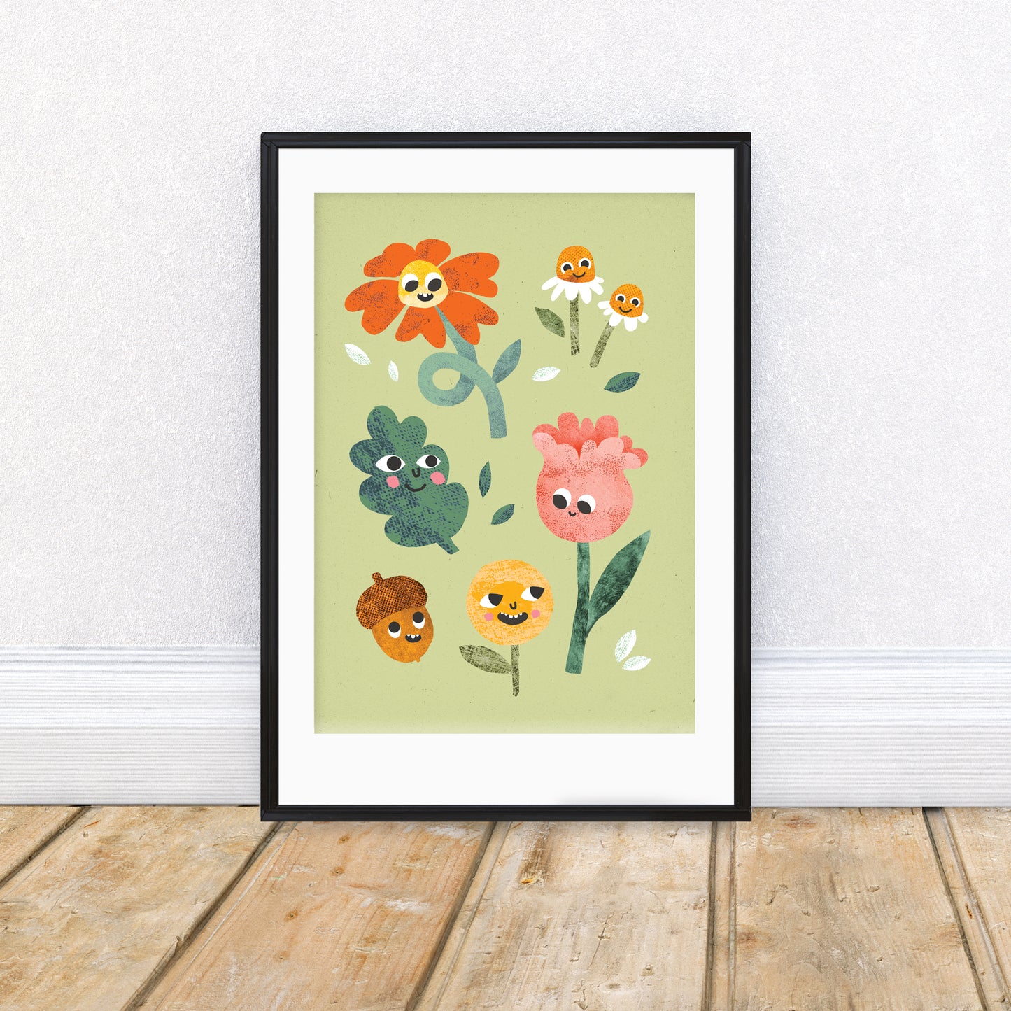 Flower Faces Art Print image 0
