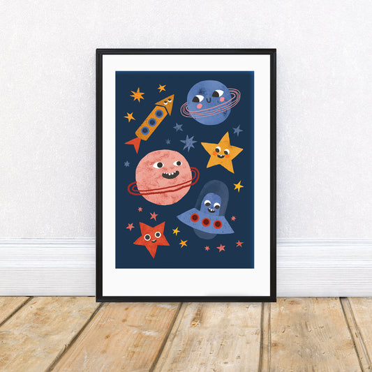 Space Faces Art Print image 0